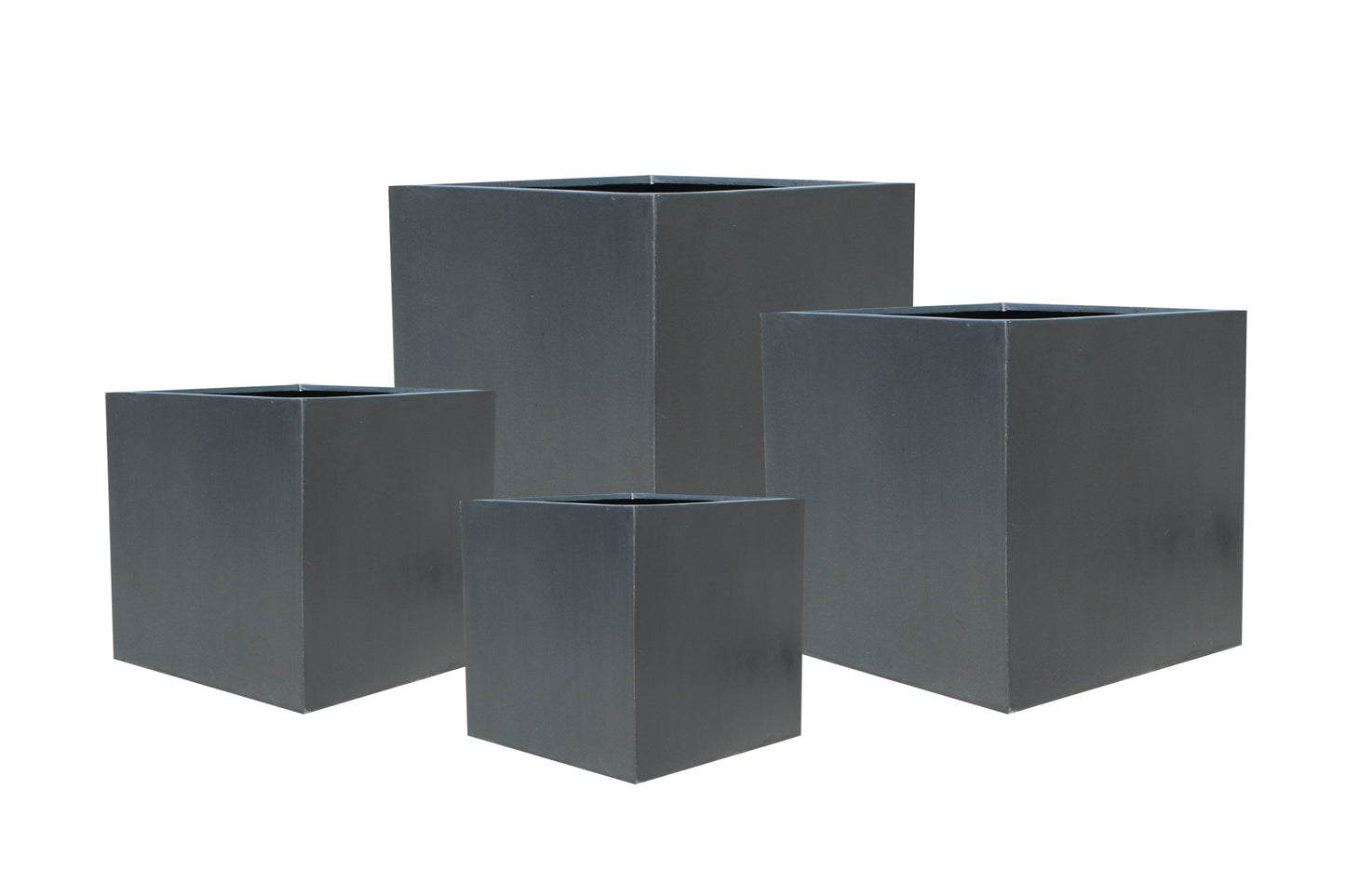 Square black planter(FIBERSTONE SQUARE POT